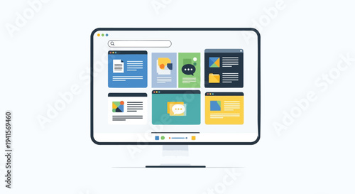 Set of 9 colorful infographic elements vector