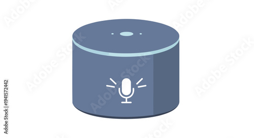 Vector smart speaker icon, voice assistant symbol