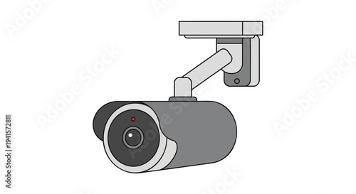 Vector illustration of a single security camera