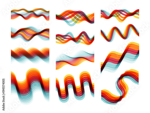 A sound wave or audio signal. An equalizer scale for recording or playback. Vector for brochure, banner, cover, postcard, flyer or presentation.