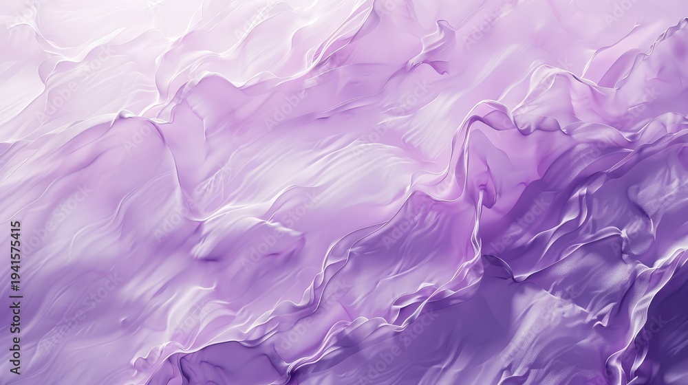 Fototapeta premium Abstract purple waves with soft flowing layers and dreamy gradients. Elegant fluid background with smooth curves and delicate texture, branding and digital art