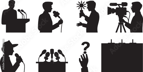 Black vector illustration featuring silhouettes of fashion girls and business people as an outline design of a couple and a businessman at a restaurant tableBlack vector illustration featuring silhoue