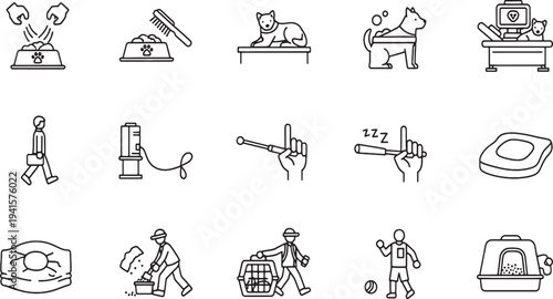Gemini said
Collection of different vector icons and design symbols featuring a travel hotel and construction tools illustration set