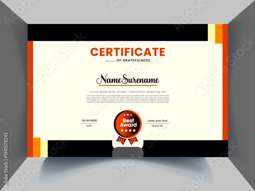 unique modern certificate design