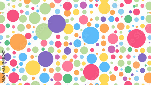 Soft colorful dots creating a dreamy and energetic background filled with playful visual rhythm