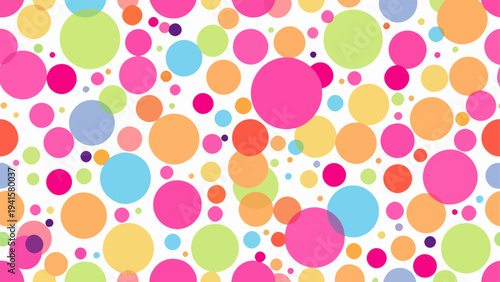 Vibrant circular shapes scattered across a bright canvas bringing fun and artistic expression together