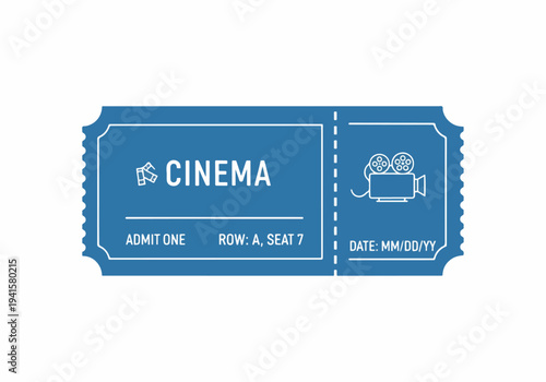 Vintage style raffle ticket with admit one text and classic numbering for event entry design