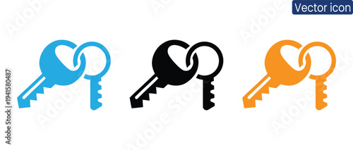 Modern shield protection icons in blue, orange, and black colors