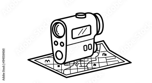 GPS Device on Map: Navigation, Location Tracking, and Outdoor Adventure Technology