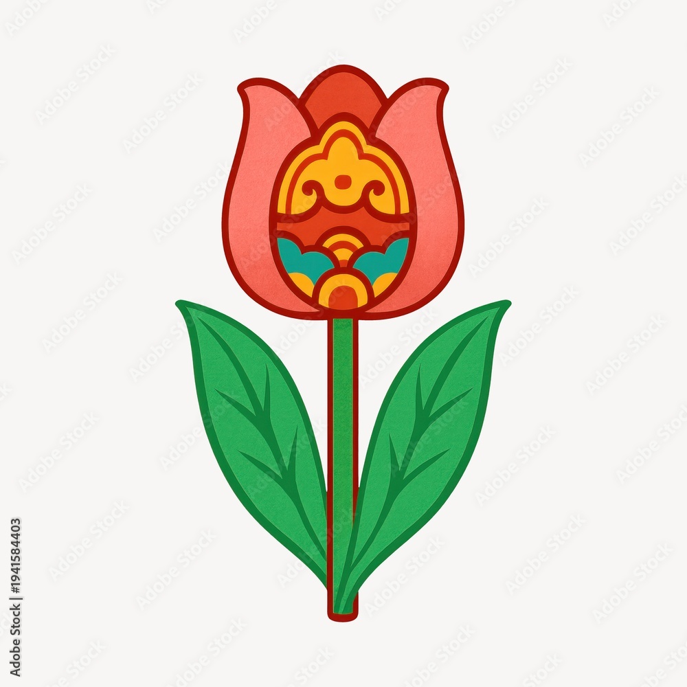 Fototapeta premium Colorful floral vector illustration.