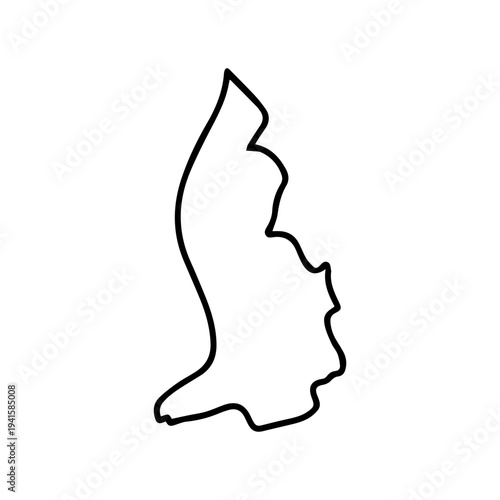 Liechtenstein Country Black Outline Silhouettes.