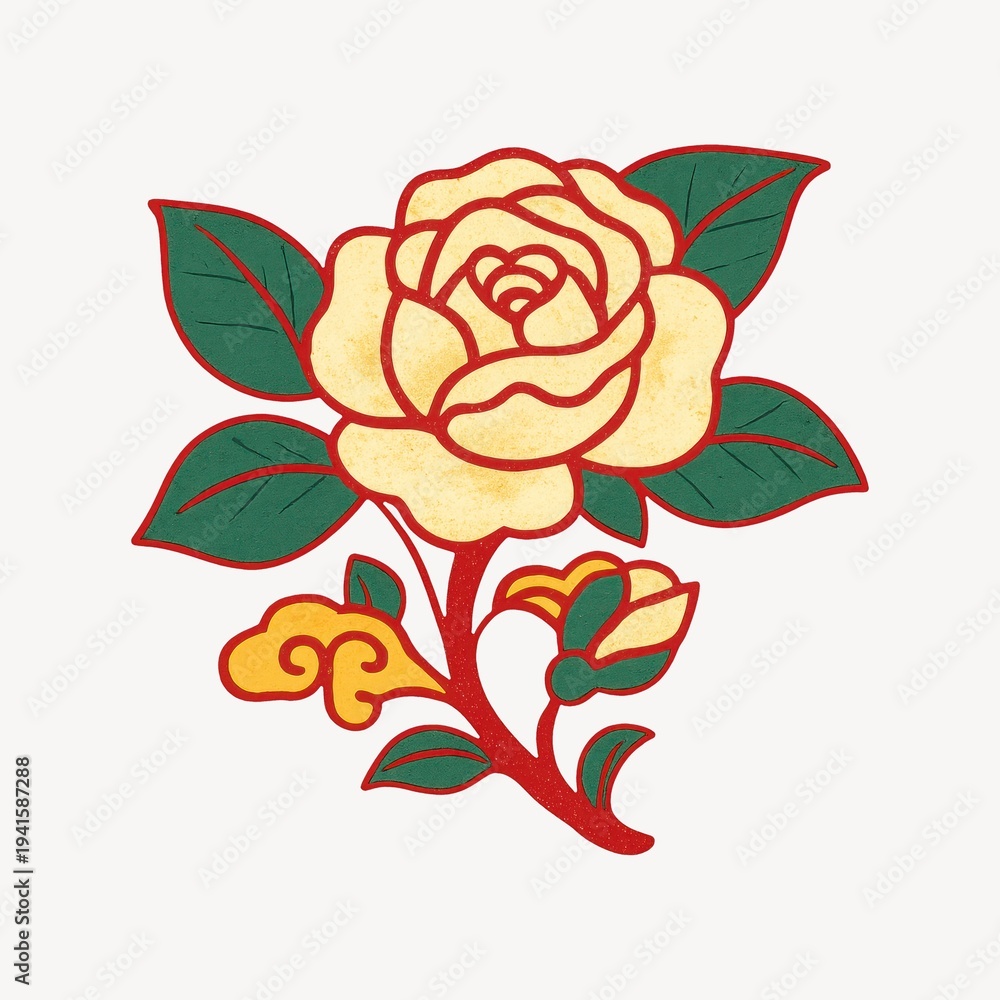 Fototapeta premium Vintage floral illustration design