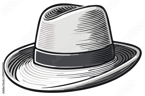 Elegant Fedora Hat with Textured Details Classic Headwear Accessory