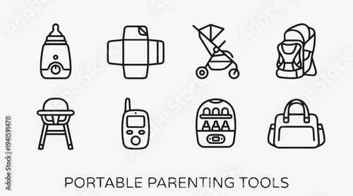 Portable Parenting Essentials and Baby Care Items.