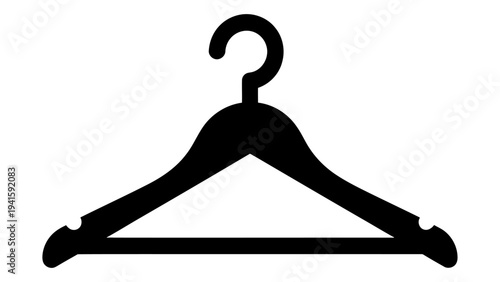 Black wooden clothes hanger for organizing and storing clothes