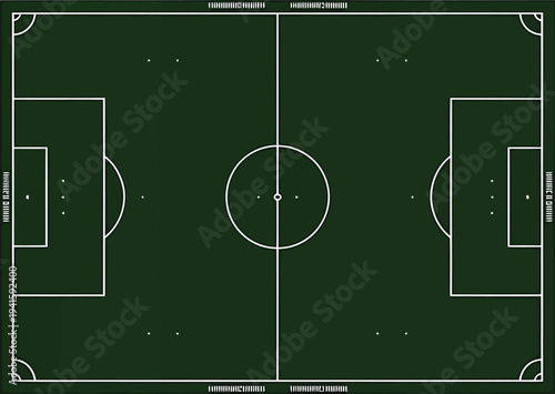 Professional dark green soccer stadium field texture for athletic game design and competition