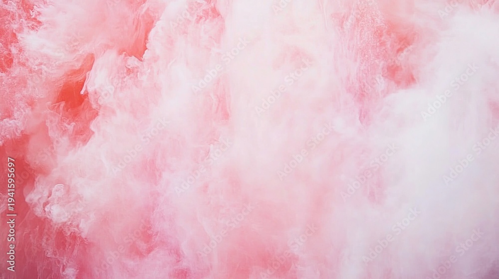 Fototapeta premium Soft Pink Cloudy Smoke Swirls Across a Dreamy Vapor Background