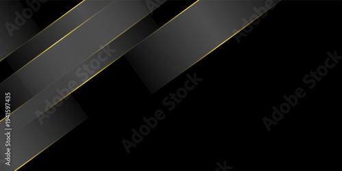 Gold light line shadow dark grey luxury background.eps 10.