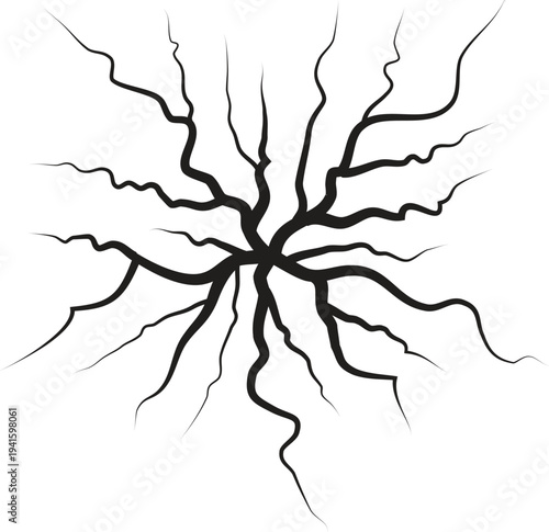 Neuron cell with extensive dendritic branches