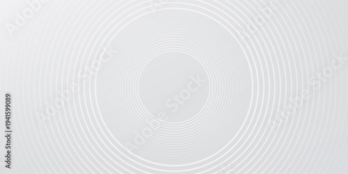Abstract white glowing geometric lines on gray background. Modern shiny blue circle lines pattern. Futuristic technology concept. Suit for cover, poster,