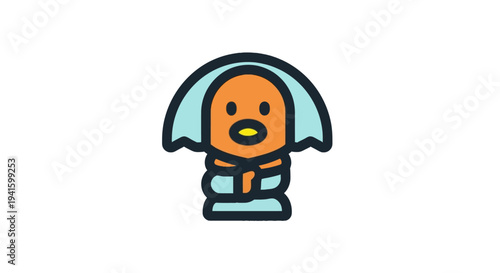 A cartoon character with a hoodie and a surprised expression.