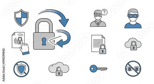 Security and Privacy Icons for Digital Protection