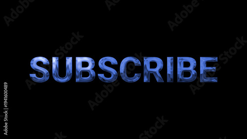 subscribe blue text color illustration