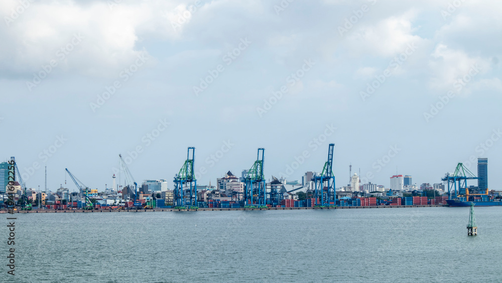 Naklejka premium port of Makassar