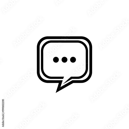 Speech bubble with ellipses icon for messaging and communication