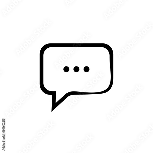 Speech bubble with three dots icon