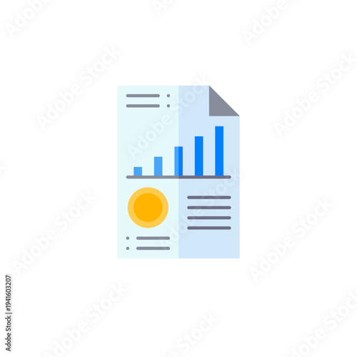 Financial portfolio icon for asset diversification and investment management concept.