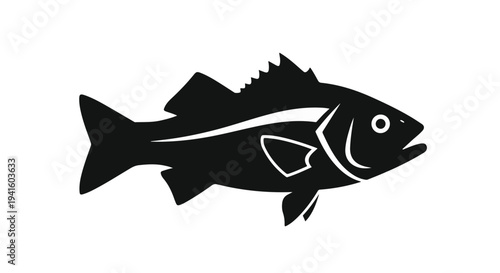 Black fish silhouette side view