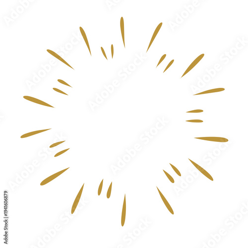 Golden fireworks vector