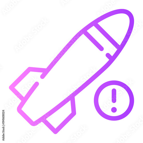 warning gradient icon