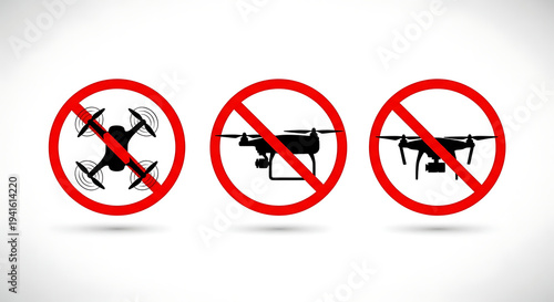 Drone prohibition signs indicating restricted airspace or no-fly zones Free Download Drone prohibition signs indicating restricted airspace or no-fly zones - GFXLoad
