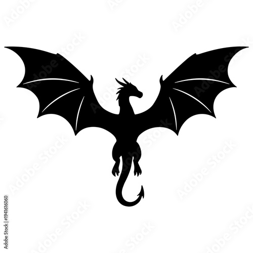 Western Dragon Silhouette