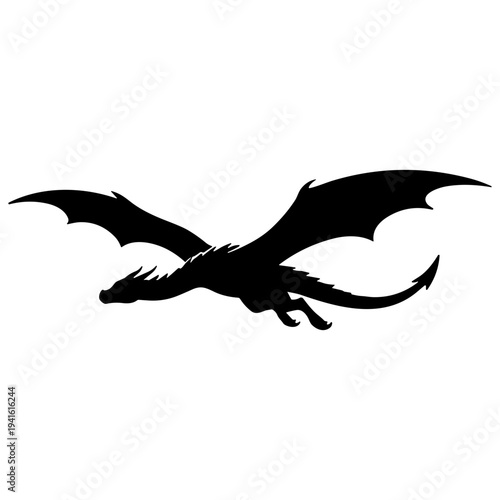 Western Dragon Silhouette