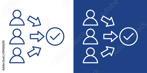 Alignment Blue And White Icon Style Collection