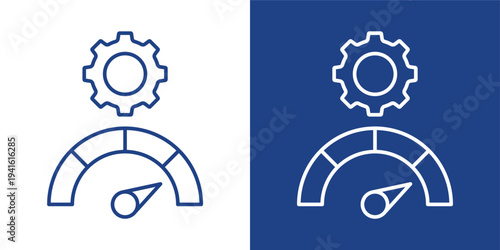 Performance Blue And White Icon Style Collection