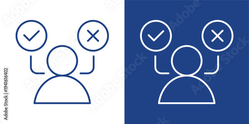 Accountability Blue And White Icon Style Collection