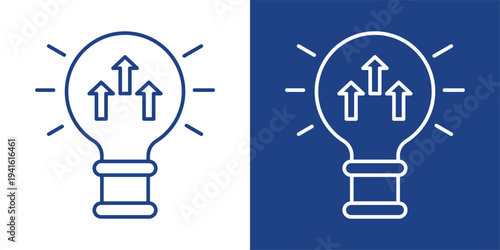 Improvement Blue And White Icon Style Collection