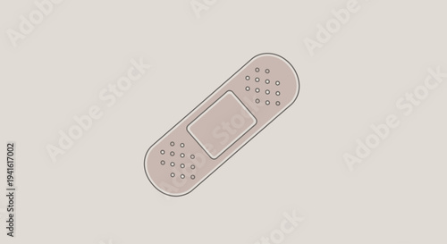 Bandage on a beige background illustration.