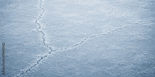 Snowy window with blue winter background