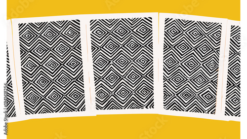 Set of 4 geometric pattern backgrounds vector
