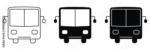 Bus icon vector for web and mobile app. bus sign and symbol. transport symbol eps 10