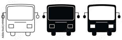 Bus icon vector for web and mobile app. bus sign and symbol. transport symbol eps 10