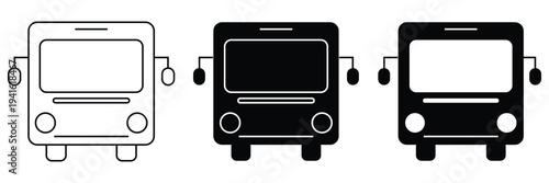 Bus icon vector for web and mobile app. bus sign and symbol. transport symbol eps 10