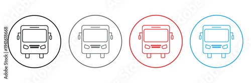 Bus icon set. for mobile concept and web design. vector illustration eps 10.
