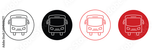 Bus icon set. for mobile concept and web design. vector illustration eps 10.