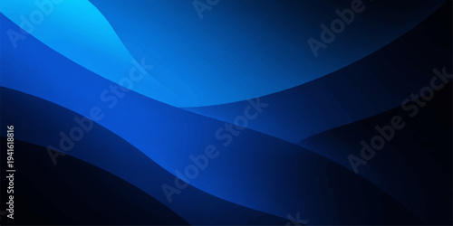 Abstract blue wave background with flowing curves and digital texture